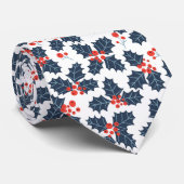 Holly berry op wit stropdas (Opgerold)