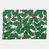 Holly berry op wit theedoek (Horizontaal)