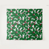 Holly berry op wit wandkleed (Voorkant (horizontaal))