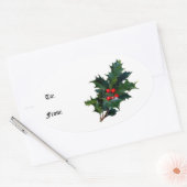 Holly Berry Oval Stickers (Envelop)