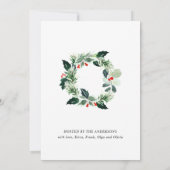 Holly Berry PHOTO Holiday Christmas Party Kaart (Achterkant)