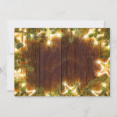 Holly Berry Pine Cones Branch Kerstparty Kaart (Achterkant)