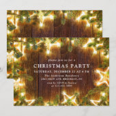 Holly Berry Pine Cones Branch Kerstparty Kaart (Voorkant / Achterkant)