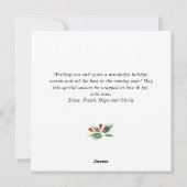 Holly Berry Pine Cones kerst Wreath Feestdagenkaart (Achterkant)