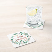 Holly Berry Pine Wreath Merry Everything Holiday S Kartonnen Onderzetters (Insitu)