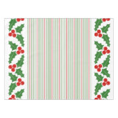 Holly berry, red, groene strepen kerst tafelkleed (Voorkant (Horizontaal))