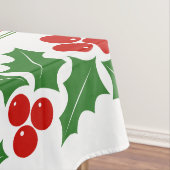 Holly berry, red, groene strepen kerst tafelkleed (Voorbeeld)