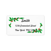 Holly Berry Return Label (Voorkant)