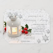 Holly Berry,Sneeuwvlokken,Sterren, Zakelijk Feest Kaart (Voorkant / Achterkant)