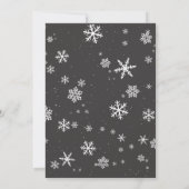 Holly berry Snowflakes  kerst Feestdagenkaart (Achterkant)