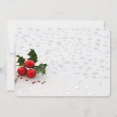 Holly Berry, Snowflakes, Stars, Corporate Party Kaart (Achterkant)