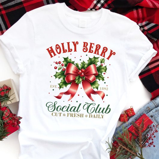 Holly Berry Social Club Kerstbogen Coquette Tri-Blend Shirt