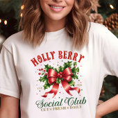 Holly Berry Social Club Kerstbogen Coquette Tri-Blend Shirt