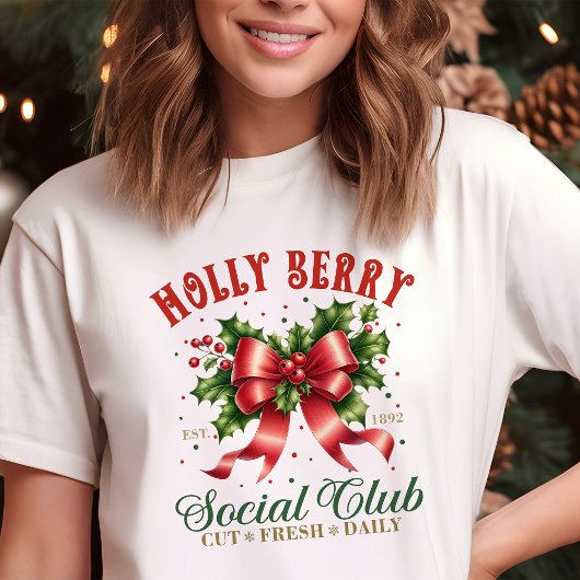 Holly Berry Social Club Kerstbogen Coquette Tri-Blend Shirt