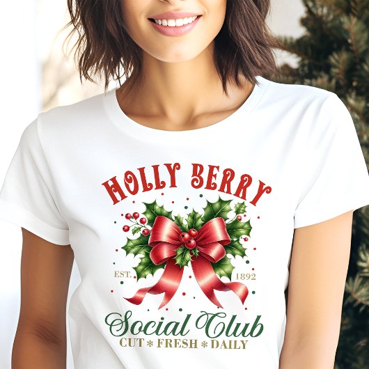 Holly Berry Social Club Kerstbogen Coquette Tri-Blend Shirt