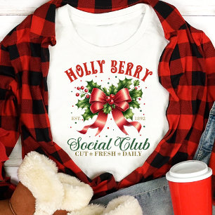Holly Berry Social Club Kerstboog Coquette Tri-Blend Shirt