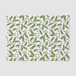 Holly Berry Sprig Pattern Tissuepapier