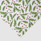 Holly Berry Sprig Pattern Tissuepapier (Detail)