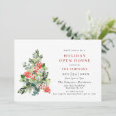 Holly Berry Tree CHRISTMAS HOLIDAY OPEN HOUSE Kaart (Staand voorkant)