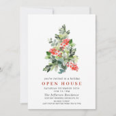Holly Berry Tree CHRISTMAS HOLIDAY OPEN HOUSE Kaart (Voorkant)