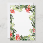 Holly Berry Tree CHRISTMAS HOLIDAY OPEN HOUSE Kaart (Achterkant)