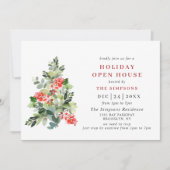 Holly Berry Tree CHRISTMAS HOLIDAY OPEN HOUSE Kaart (Voorkant)