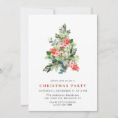 Holly Berry Tree Holiday CHRISTMAS PARTY Kaart (Voorkant)