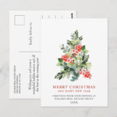 Holly Berry Tree kerst Corporate Holiday Briefkaart (Voorkant / Achterkant)