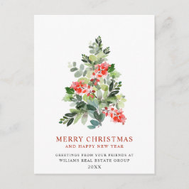 Holly Berry Tree kerst Corporate Holiday Briefkaart