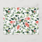 Holly Berry Tree Kerstavond Uitnodiging Kaart (Achterkant)