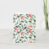 Holly Berry Tree kerstfeest feestdag Bedankkaart (Achterkant)