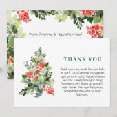 Holly Berry Tree kerstfeest feestdag Bedankkaart (Voorkant / Achterkant)