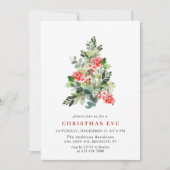 Holly Berry Tree Kerstmis Dag Partij Kaart (Voorkant)