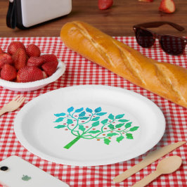 Holly berry tree ontwerp papieren bordje