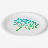 Holly berry tree ontwerp papieren bordje (Gekanteld)