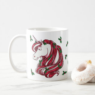 Holly Berry Unicorn Koffiemok