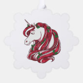Holly Berry Unicorn Ornament Kaart (Achterkant)