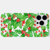 Holly berry waterverf kerst patroon Case-Mate iPhone case (Achterkant (horizontaal))