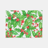 Holly berry waterverf kerst patroon fleece deken (Voorkant (Horizontaal))