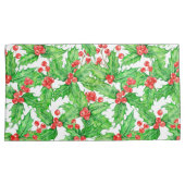 Holly berry waterverf kerst patroon kussensloop (Voorkant-Rechts)