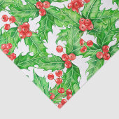 Holly berry waterverf kerst patroon tissuepapier (Detail)