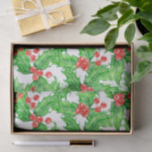 Holly berry waterverf kerst patroon tissuepapier (Geschenk)