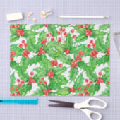 Holly berry waterverf kerst patroon tissuepapier (Craft)