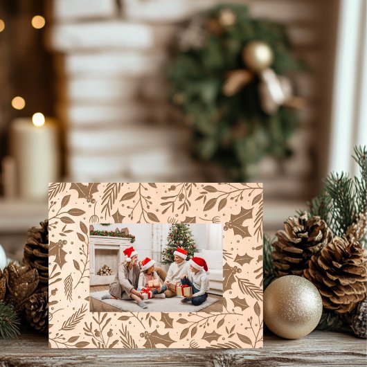 Holly Berry Wooden Gegraveerde Lijstjes