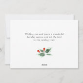 Holly Berry Wreatet kerstgroet PHOTO Feestdagenkaart (Achterkant)