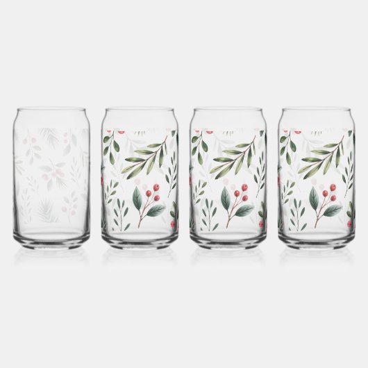 Holly Berry Wreath  Blikvorm Glas (Achterkant)