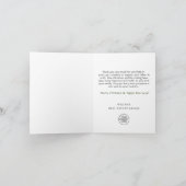 Holly Berry Wreath Christmas Greeting Holiday Bedankkaart (Binnen)