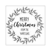 Holly Berry Wreath Design (3) Kunststempel Rubberstempel (Afrduk)