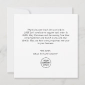 Holly Berry Wreath kerstgroet Holiday dan Bedankkaart (Achterkant)