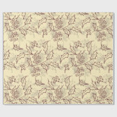 Holly beslaat naadloos design cadeaupapier (Vlak)